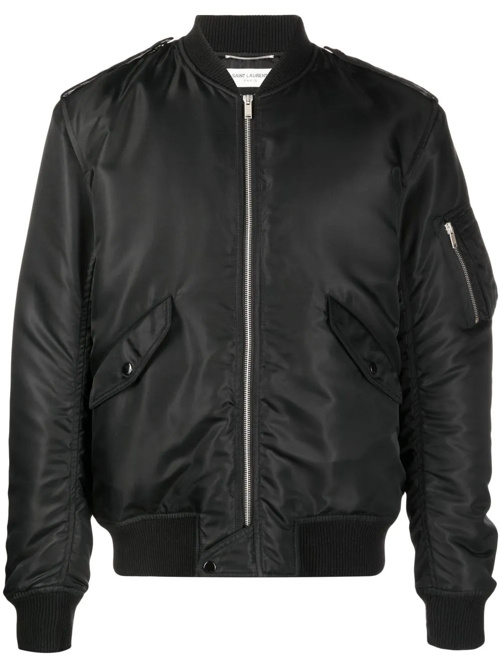 

Saint Laurent chamarra bomber con cierre - Negro