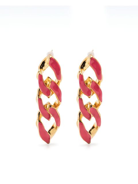 Joanna Laura Constantine chain-link enamel earrings