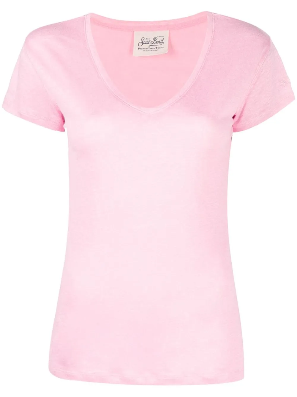 

MC2 Saint Barth playera Eloise Moscow con mules estampados - Rosado