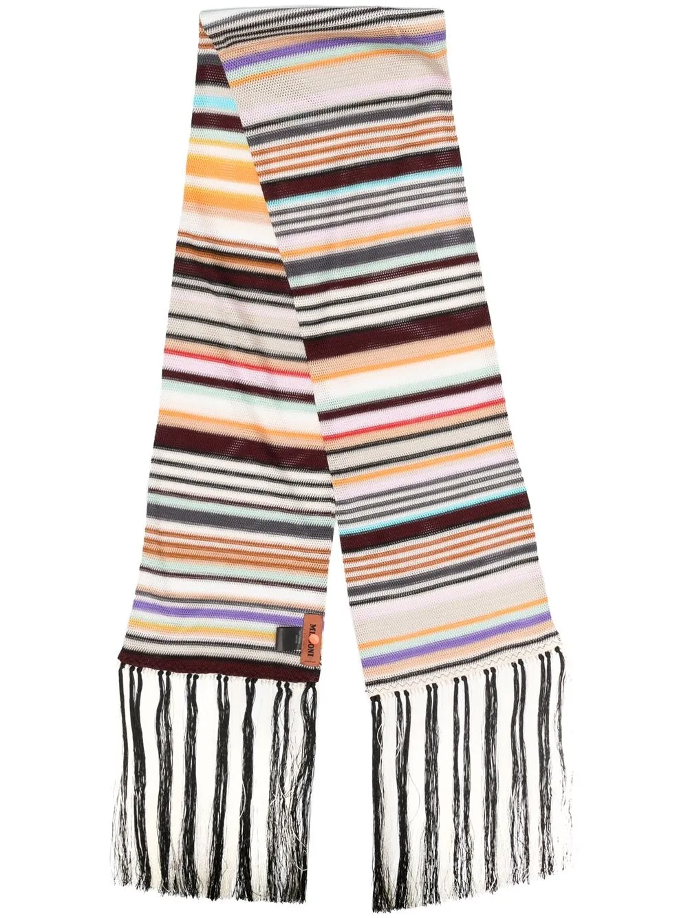 

Missoni friend stripe-print scarf - White