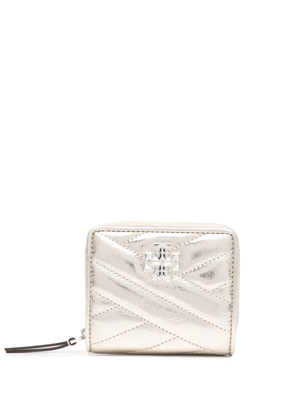 

Tory Burch cartera capitonada con efecto metalizado - Neutro