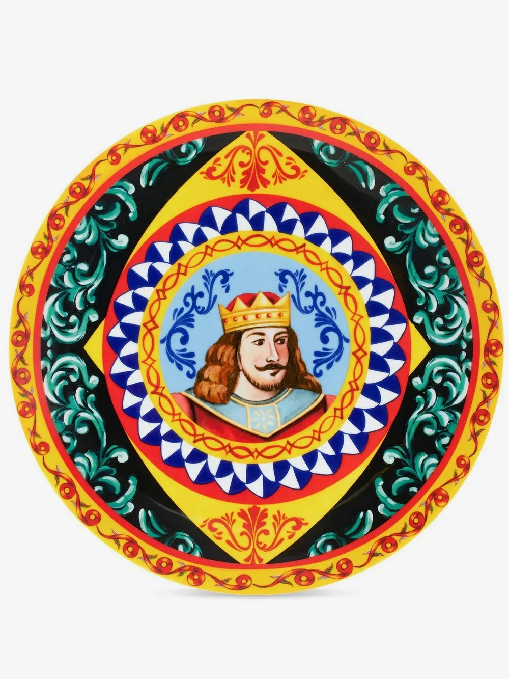 Dolce & Gabbana knight-print charger plate | Yellow | Image 1