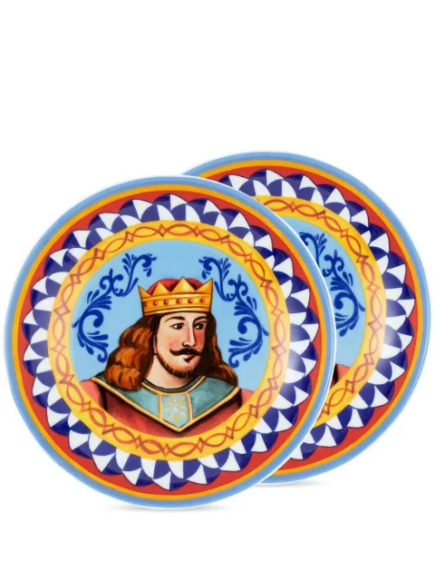 Dolce & Gabbana Carretto-print porcelain soup plates (set of 2)
