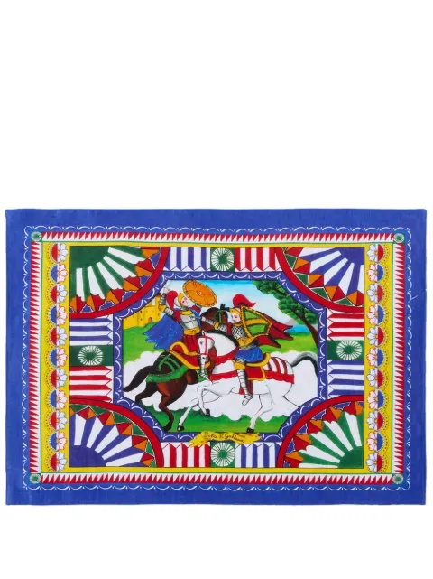 Dolce & Gabbana Carretto-print placemat and napkin set