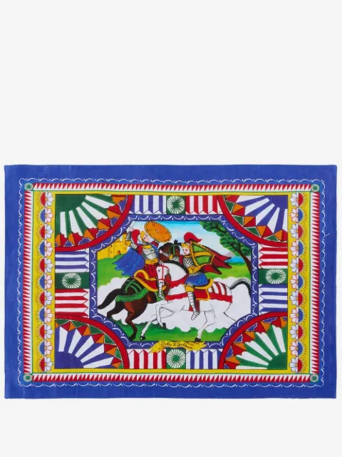 Dolce & Gabbana Carretto-print placemat and napkin set