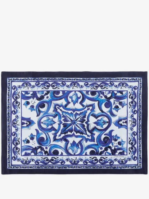 Dolce & Gabbana Blu Mediterraneo-print placemat and napkin set