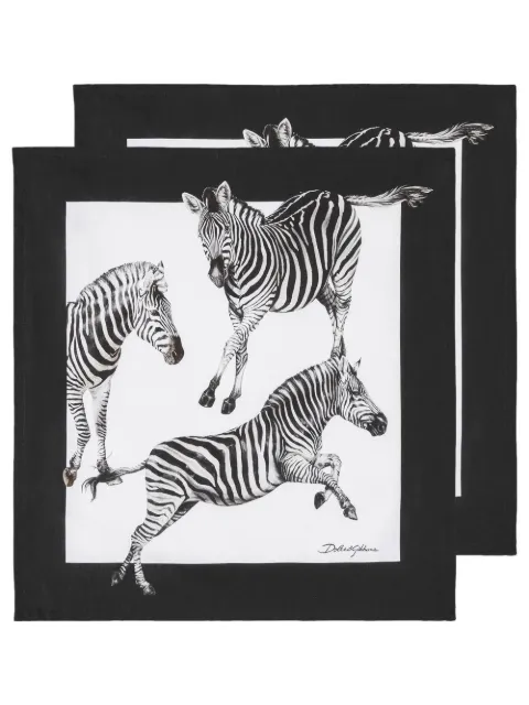 Dolce & Gabbana animal-print napkin (set of two)