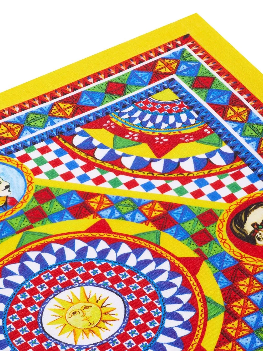  Dolce & Gabbana Set Aus Zwei Leinenservietten   Gelb 