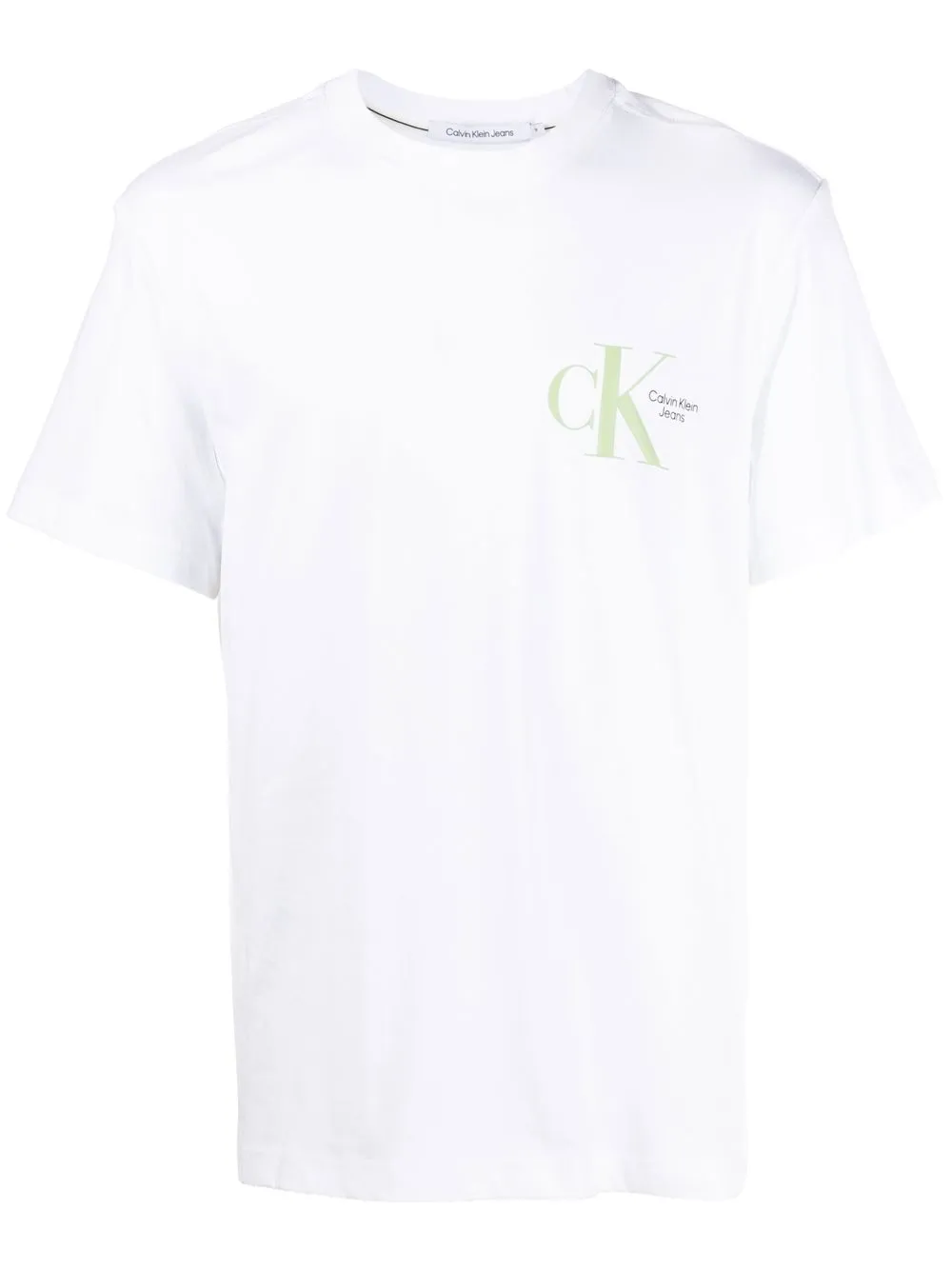 

Calvin Klein Jeans playera manga corta con logo estampado - Blanco