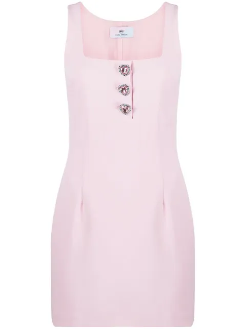 Chiara Ferragni heart-button mini dress