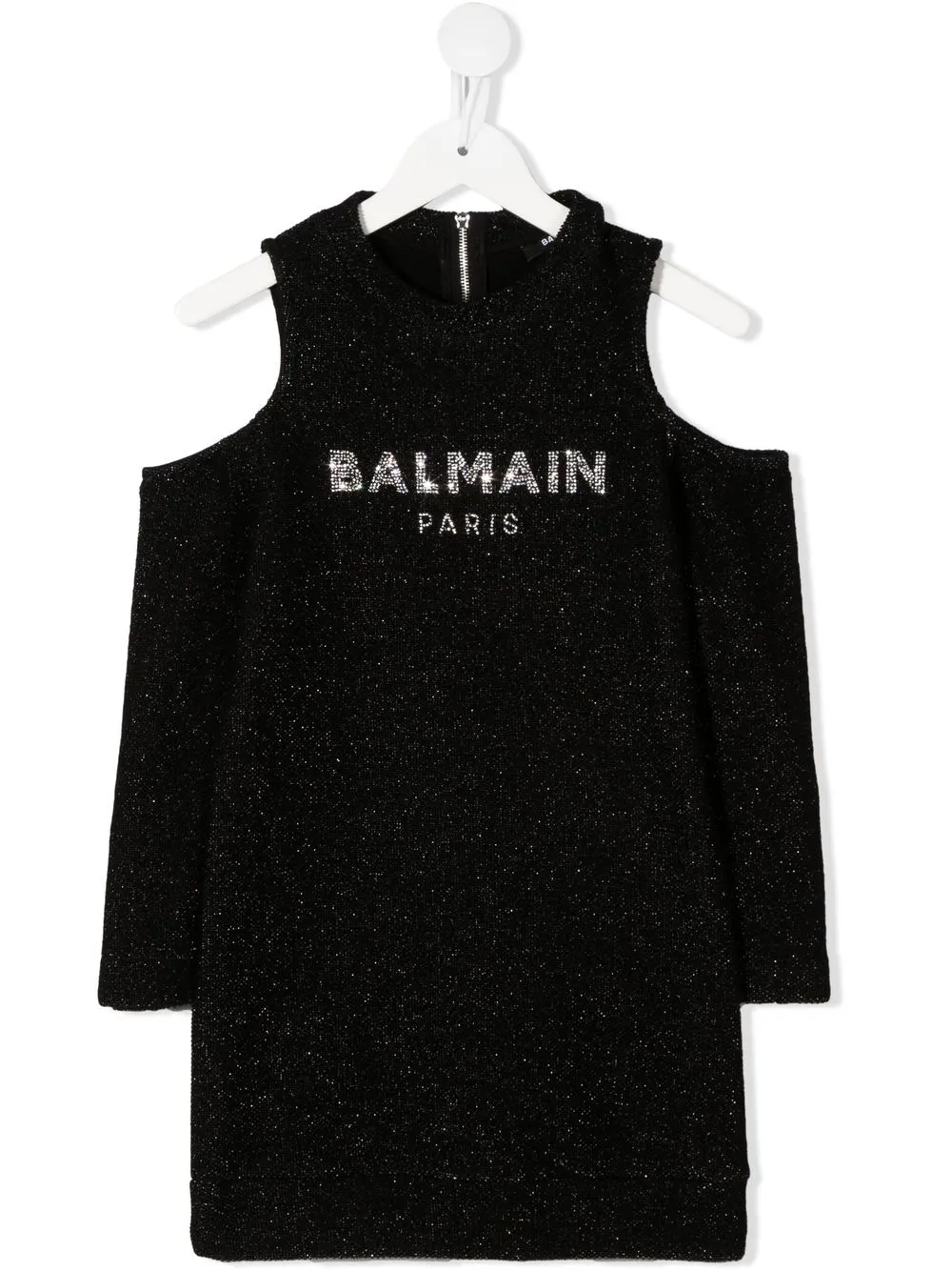 

Balmain Kids vestido de fiesta con logo estampado - Negro