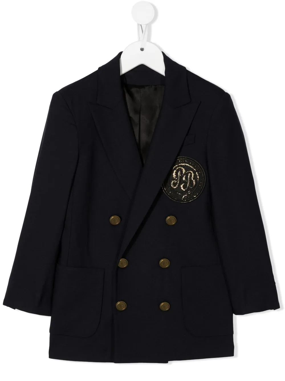 

Balmain Kids blazer con doble botonadura - Negro