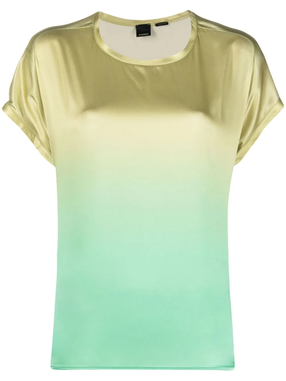 

PINKO blusa con manga corta y efecto sombreado - Verde