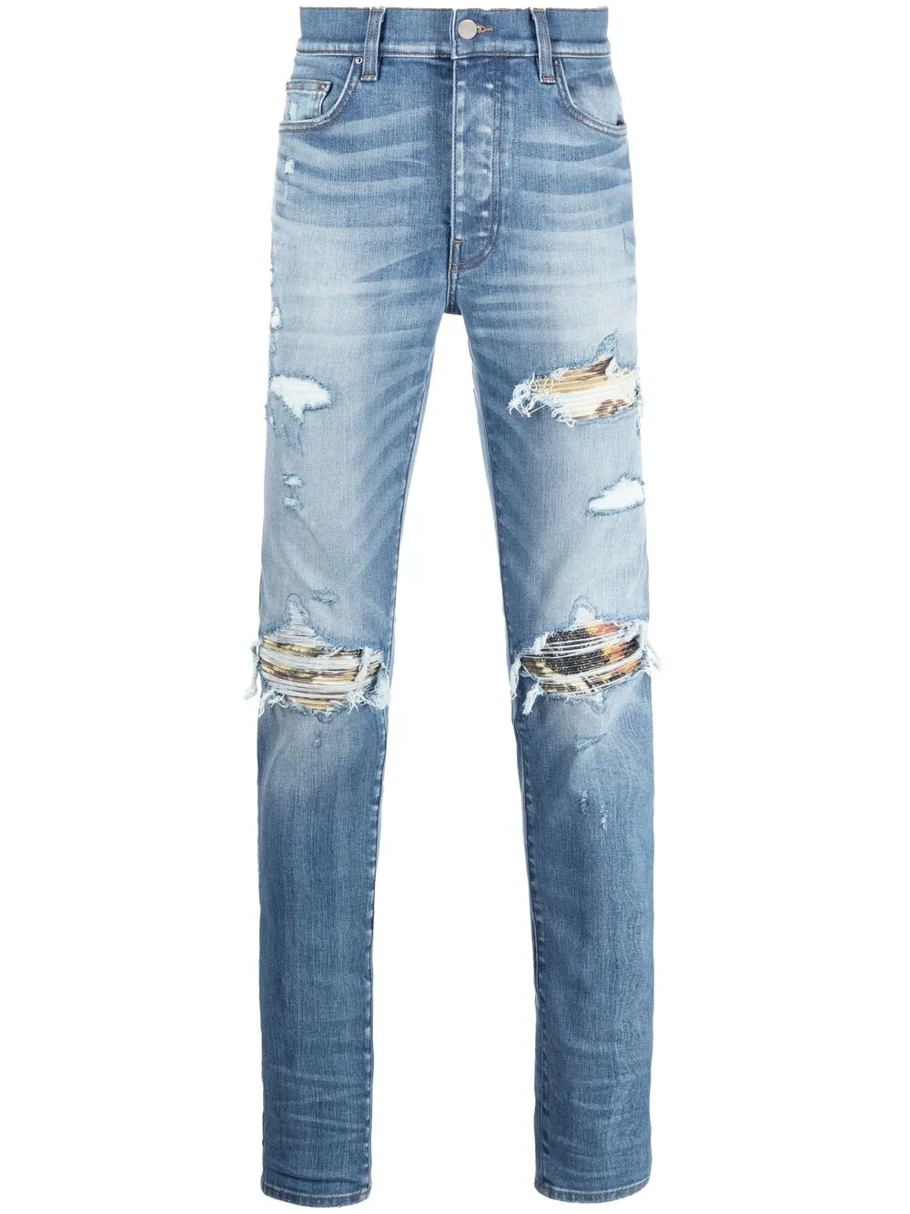 

AMIRI skinny jeans con efecto envejecido - Azul