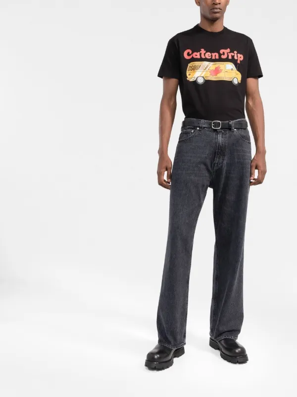 【送料&関税込】Dsquared2 Caten Trip Graphic T-shirt DSQUARED2 Caten Trip Graphic T-shirt | Black | FARFETCH
