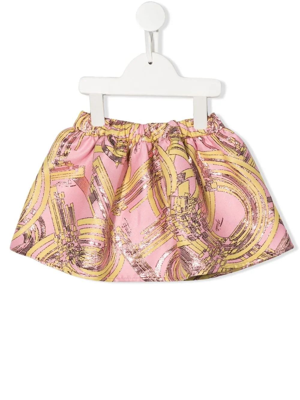 

PUCCI Junior graphic-print gathered skirt - Pink