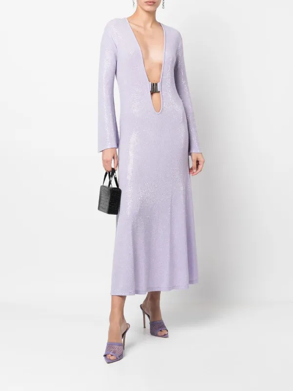 dodo bar or purple dress Dodo Bar Or Grace Embellished Long Sleeve Satin Mini Dress Purple Spirala 40 XS