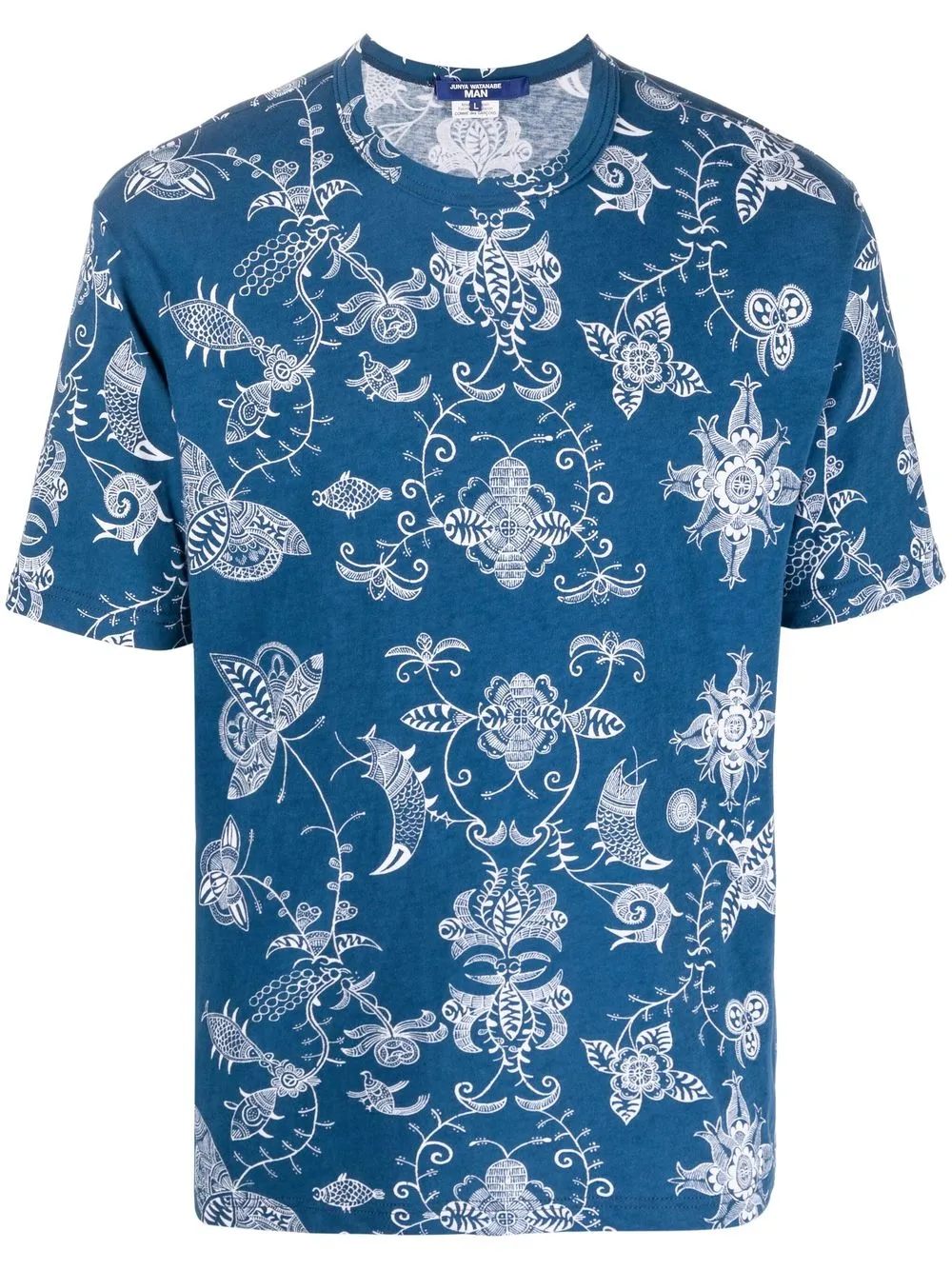 

Junya Watanabe MAN playera con estampado de cachemira - Azul