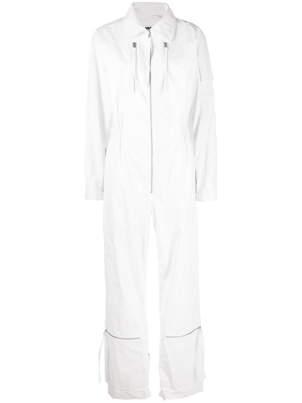 

MM6 Maison Margiela jumpsuit con detalle de cierre - Blanco