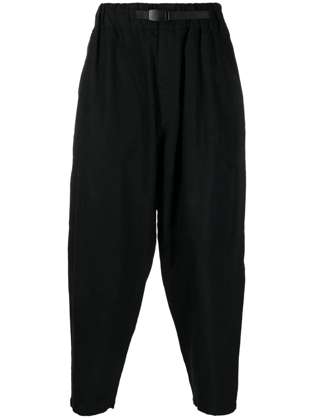 

White Mountaineering drop-crotch tapered-leg trouser - Black