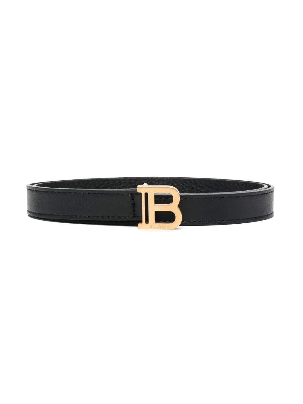 

Balmain Kids cinturón con placa del logo - Negro