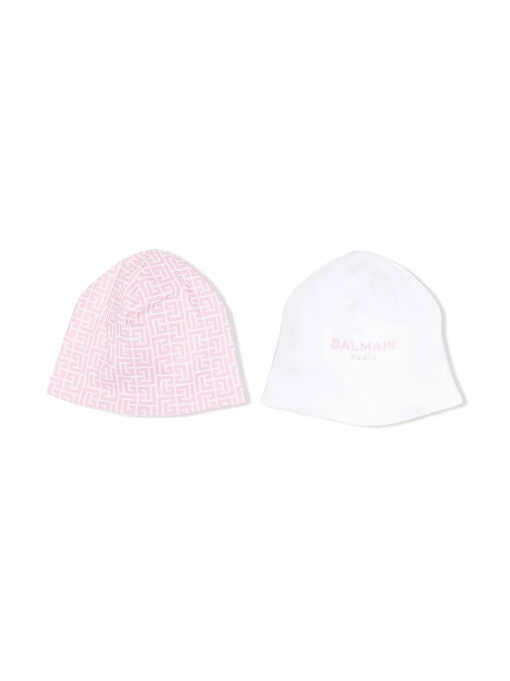 

Balmain Kids conjunto de dos boinas con logo estampado - Rosado