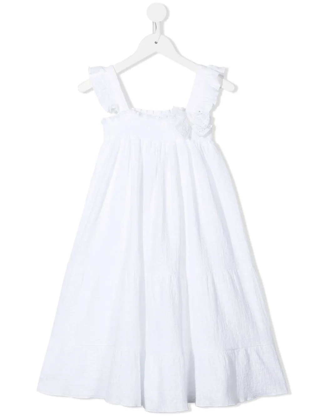 

NANOS vestido fruncido con volantes - Blanco