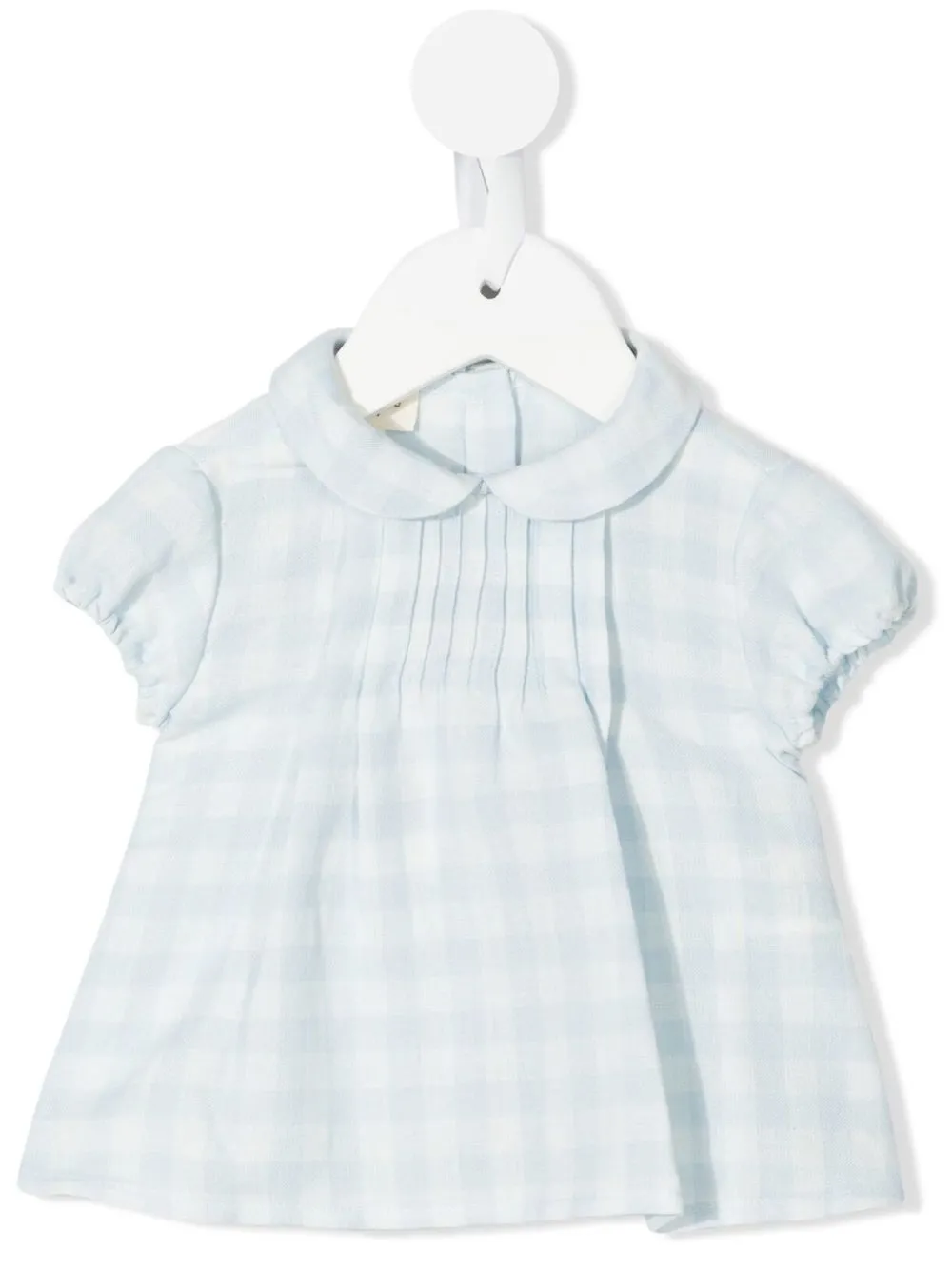 

NANOS blusa de manga corta a cuadros gingham - Azul