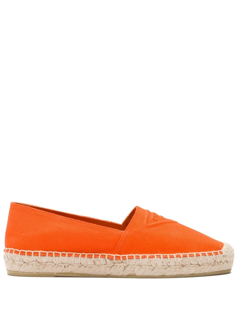 embossed-logo cotton espadrilles