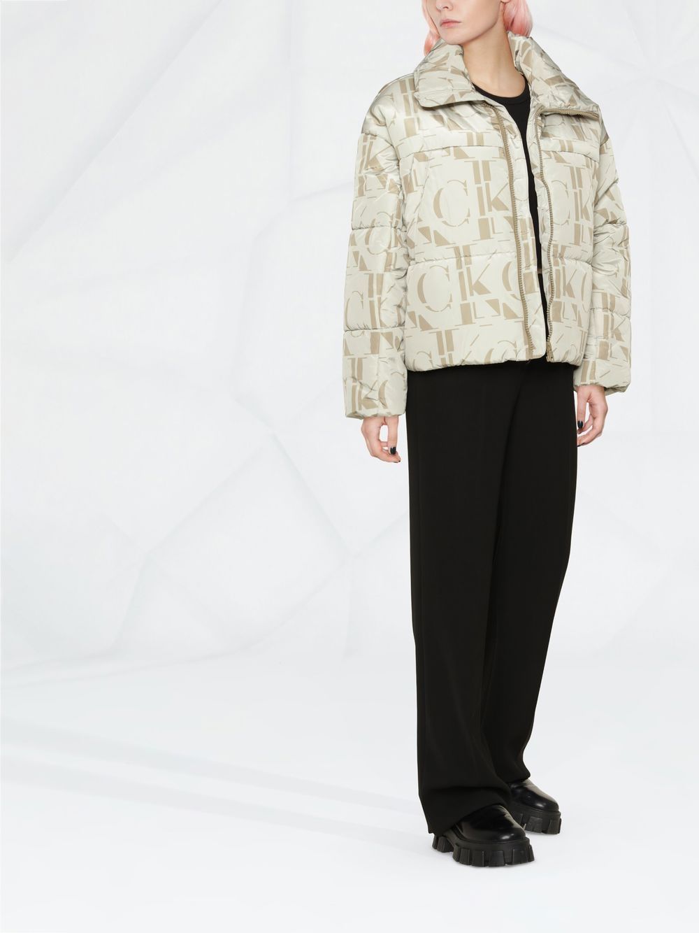 Image 2 of Calvin Klein Jeans logo-print  puffer jacket