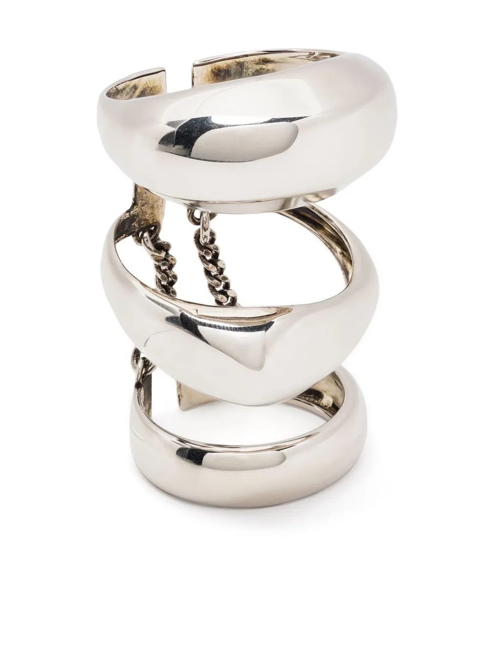 

Alexander McQueen long stacked ring - Silver