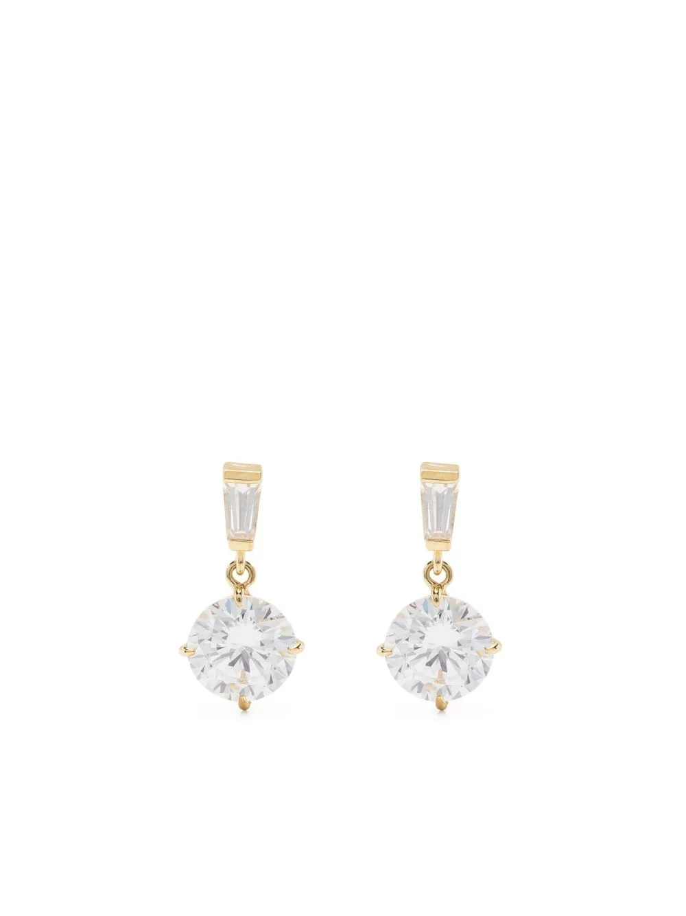 

CARAT* LONDON aretes Athena en oro amarillo de 9kt con cristal - Dorado