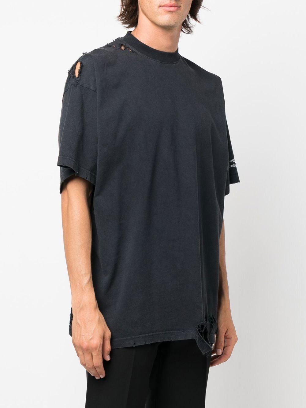 Balenciaga Balenciaga layered-effect distressed T-shirt