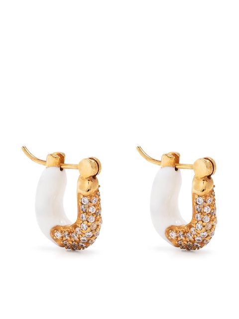 Joanna Laura Constantine crystal-embellished mini hoop earrings