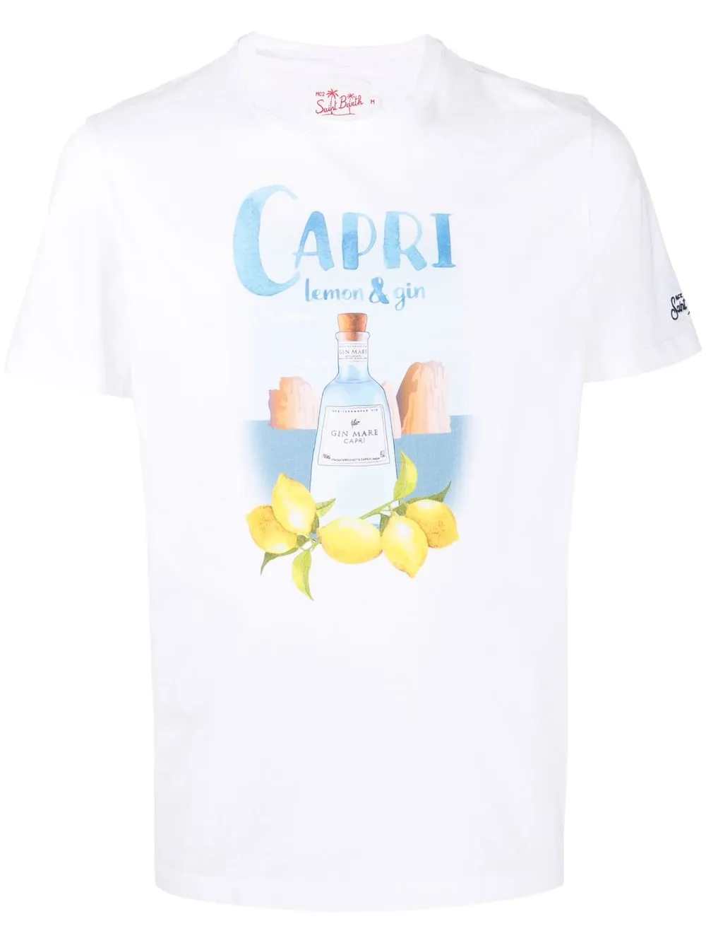 

MC2 Saint Barth playera con estampado gráfico - Blanco