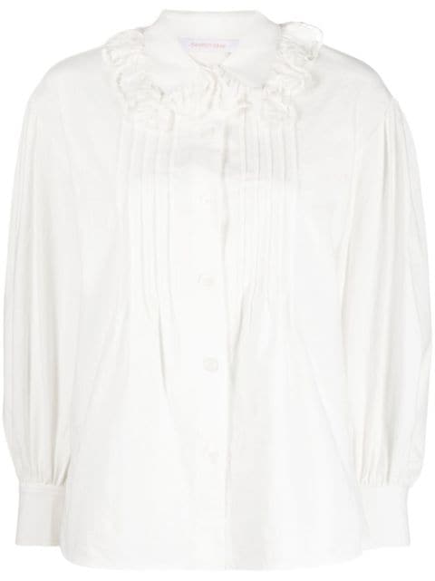 See by Chloé lace-trim button-up shirt