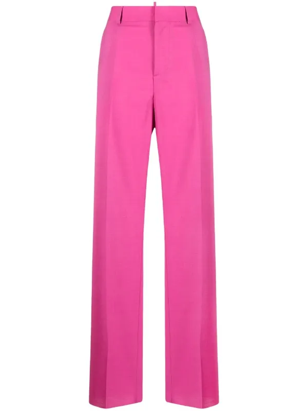パンツ DSQUARED2 Woman Pants Pink S72KA1149S54788 224 DSQUARED2 high-waisted wide-leg Trousers | Pink | FARFETCH