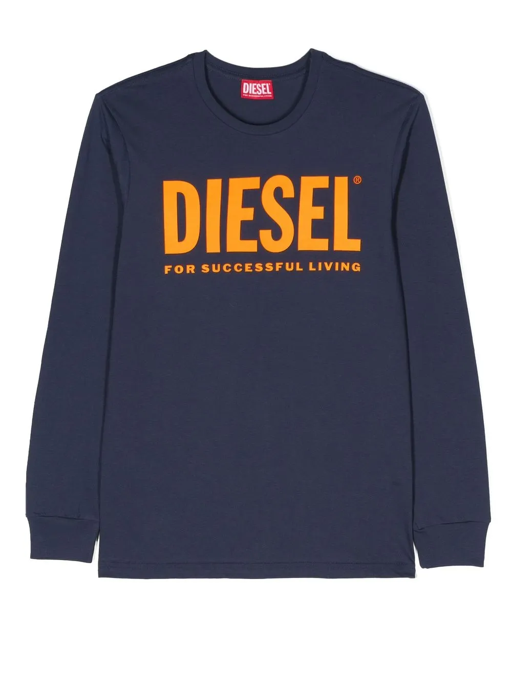 

Diesel Kids sudadera con cuello redondo y logo estampado - Azul