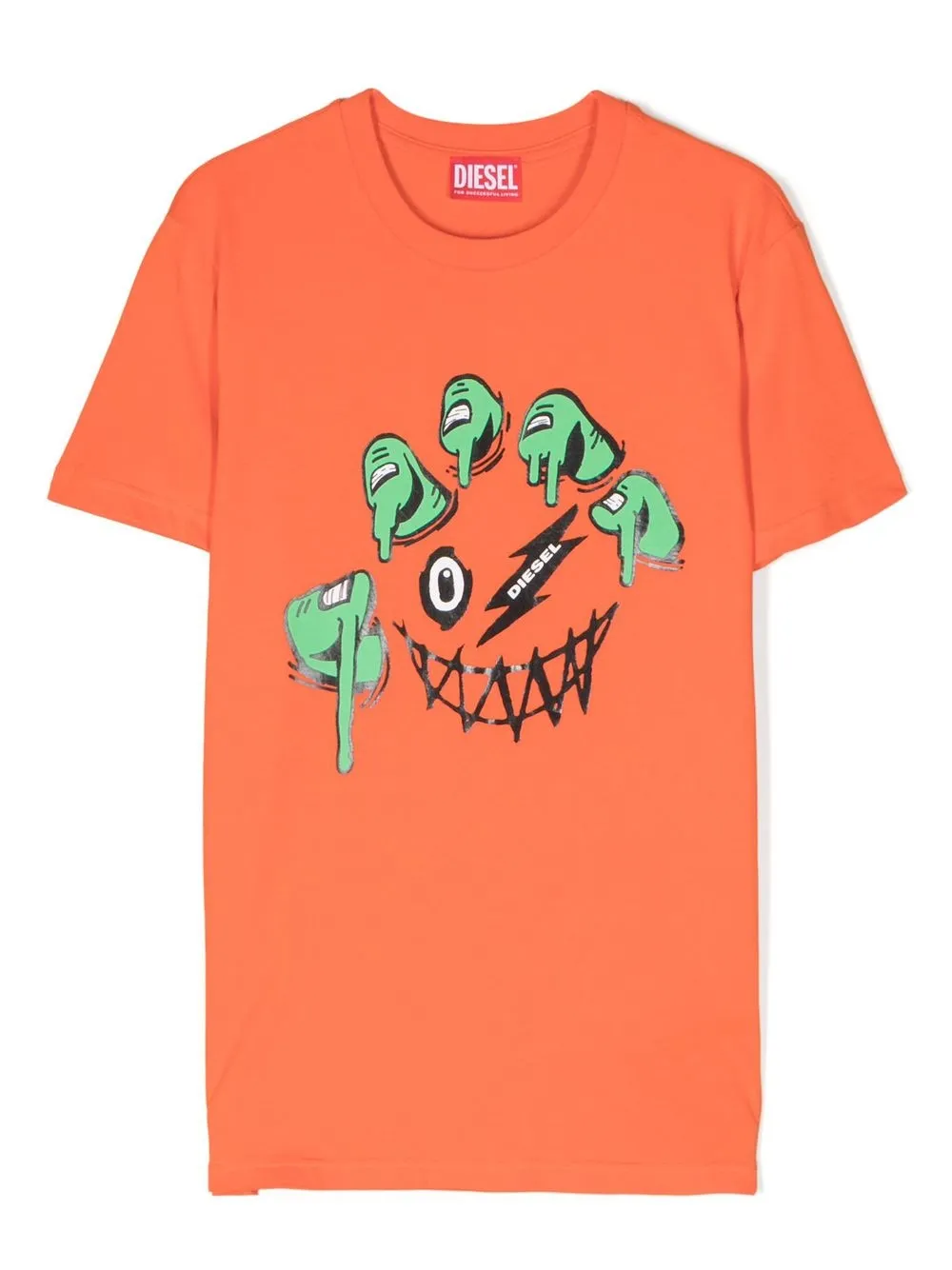 

Diesel Kids playera con estampado gráfico - Naranja