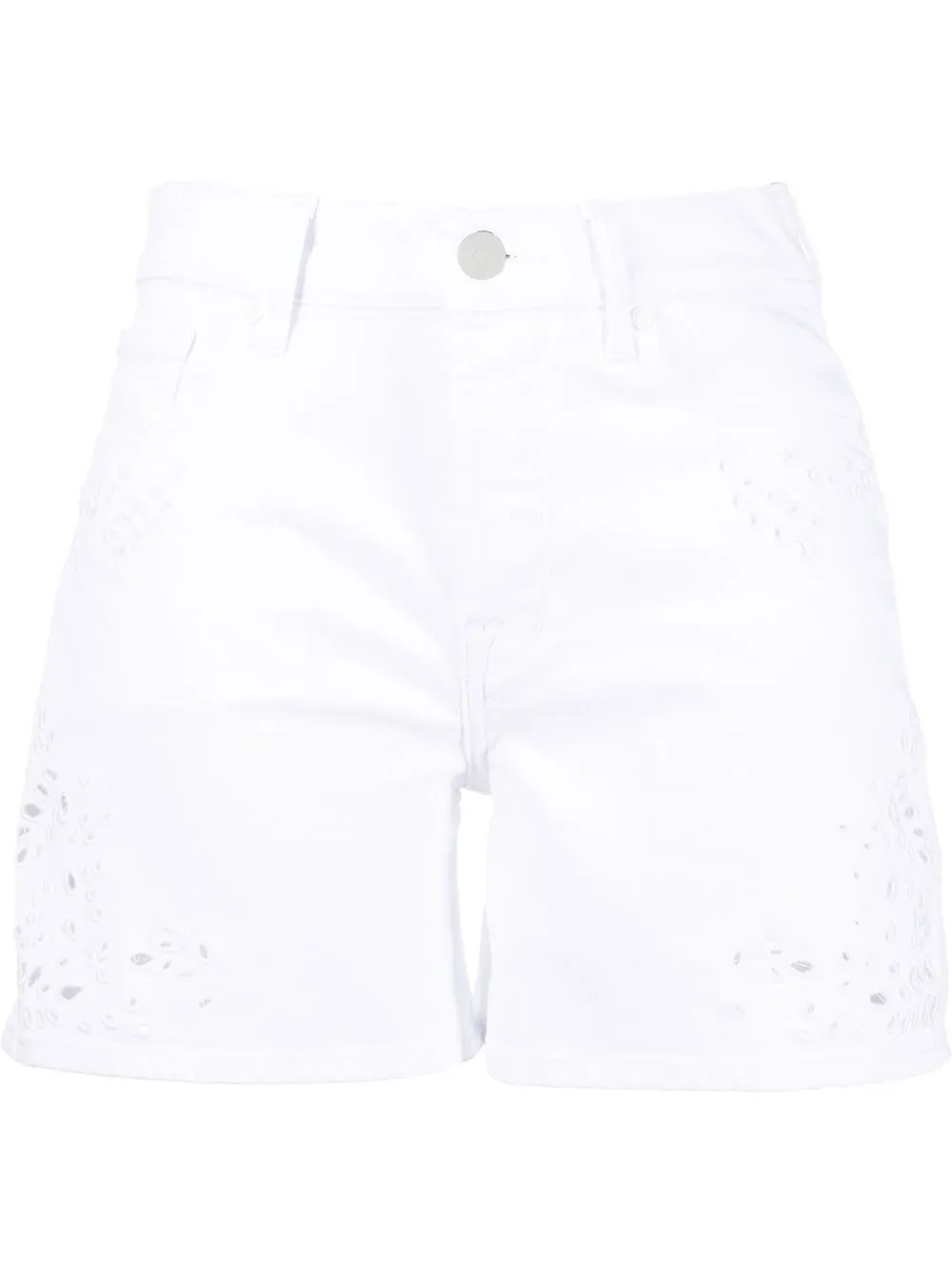 

7 For All Mankind shorts Billie con ojales - Blanco