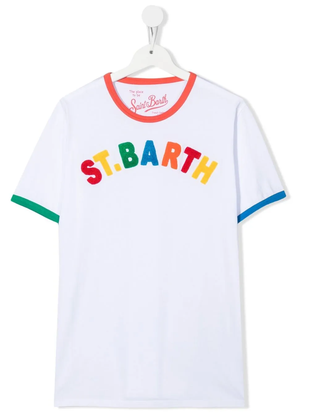 

MC2 Saint Barth Kids Sarah towelling-logo T-shirt - White