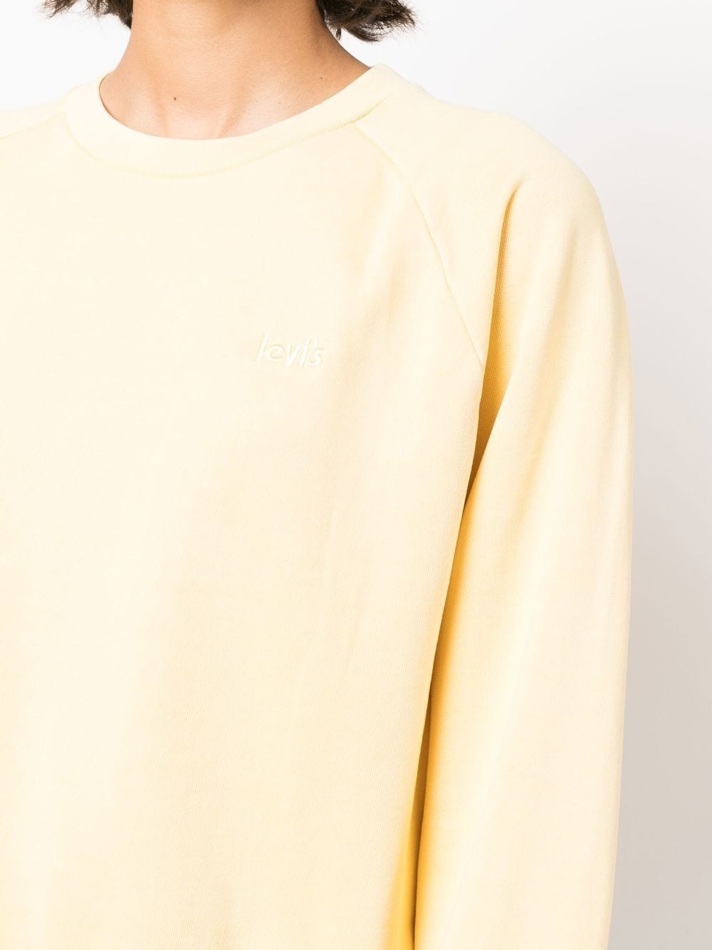 Shop Levi's Embroidered-logo Long-sleeve T-shirt In Yellow