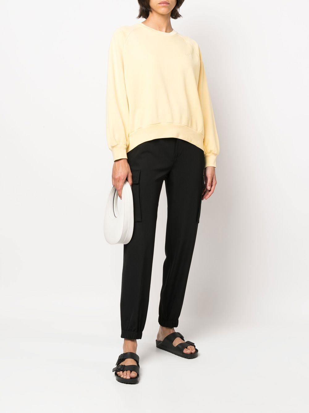 Shop Levi's Embroidered-logo Long-sleeve T-shirt In Yellow