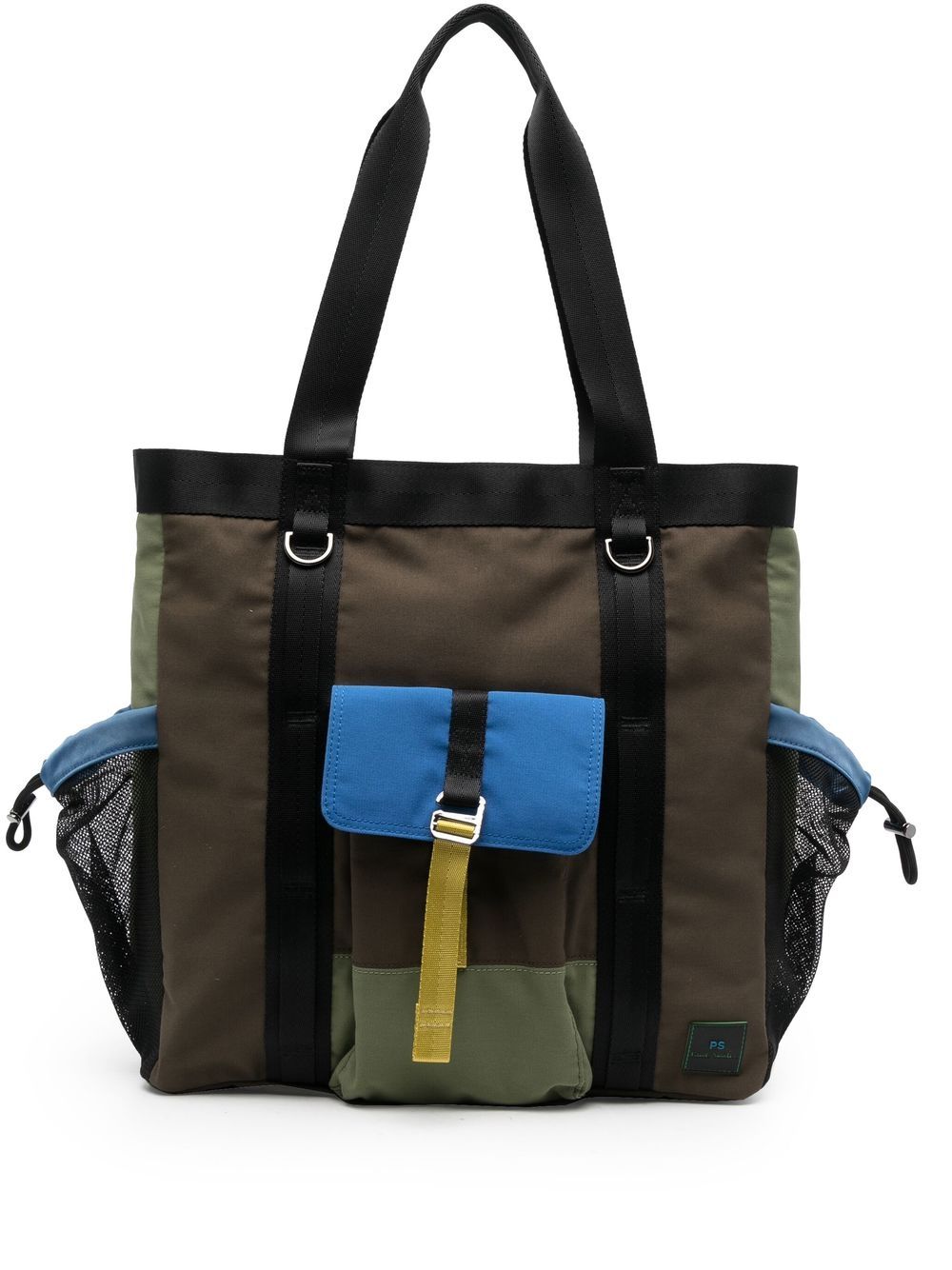 

PS Paul Smith tote con diseño color block - Verde