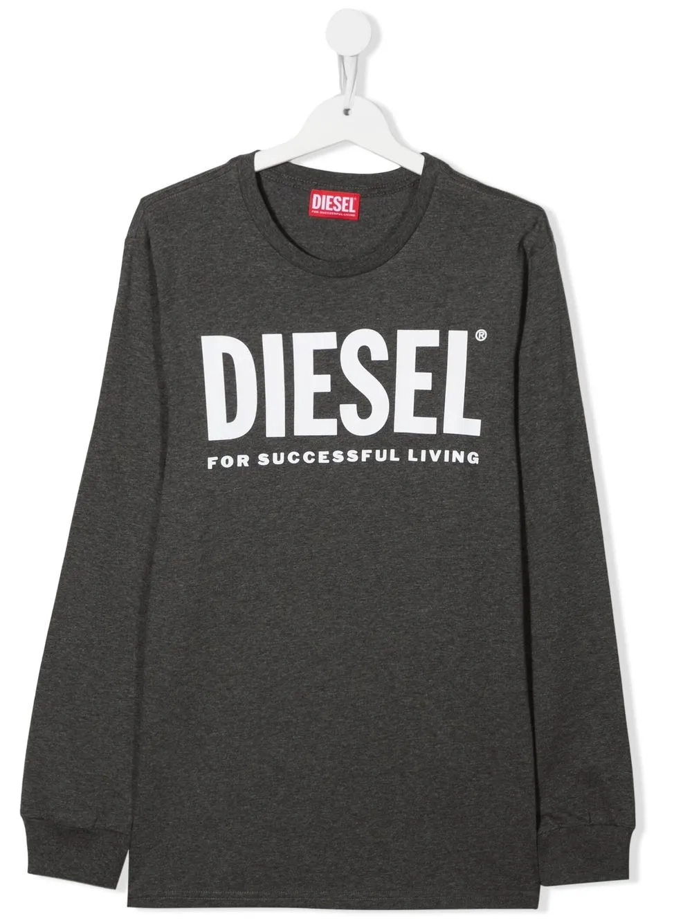 

Diesel Kids sudadera con logo estampado - Gris