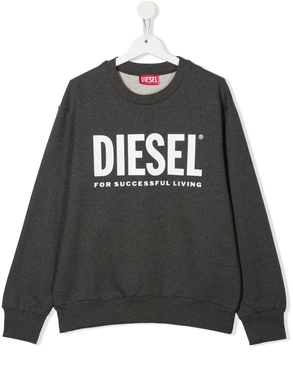 

Diesel Kids sudadera con logo estampado - Gris