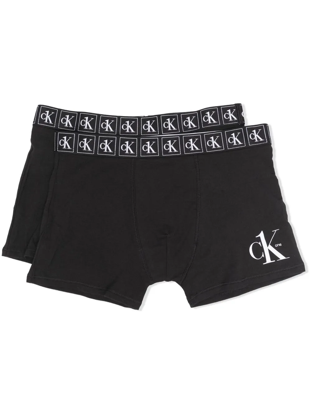 

Calvin Klein Kids shorts con logo estampado - Negro