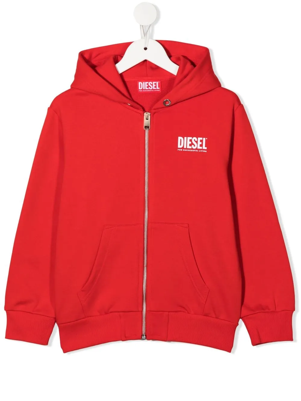

Diesel Kids hoodie con cierre - Rojo