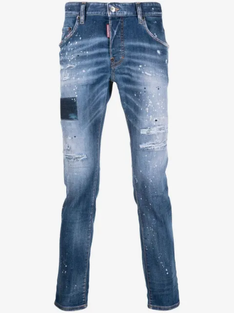 DSQUARED2 jeans con detalles rasgados