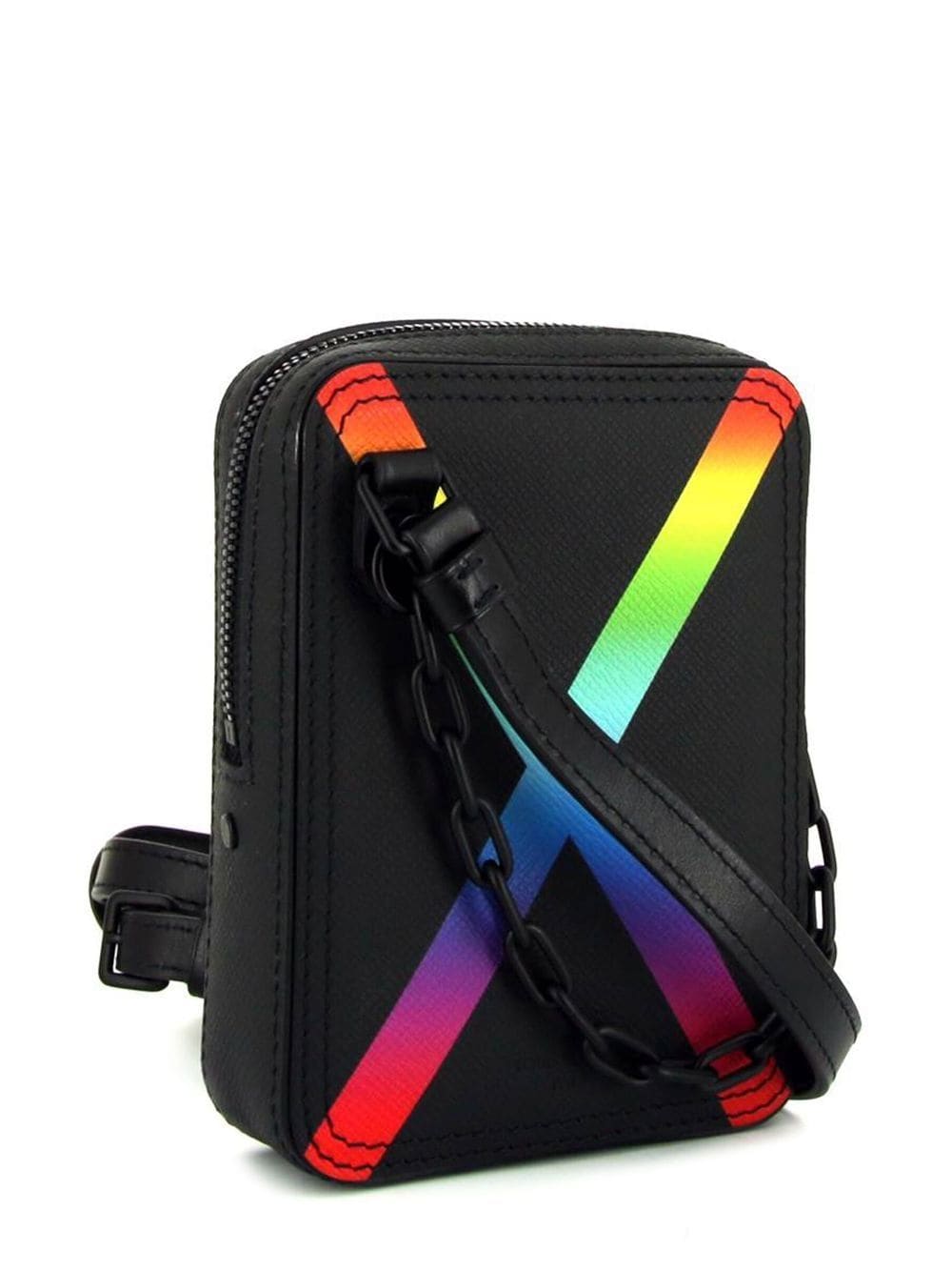Louis Vuitton Danube Rainbow Messenger bag shoulder bag in black taiga  leather